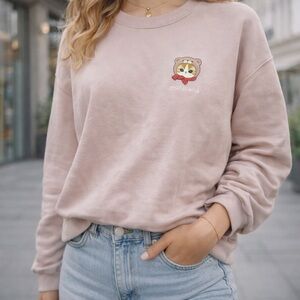 UNIQLO UT Mofusand Pink Sweatshirt Size S